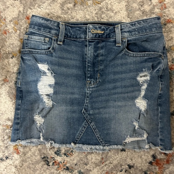 Hollister Dresses & Skirts - Hollister Jean Blue Vintage Stretch Denim Skirt 3/26